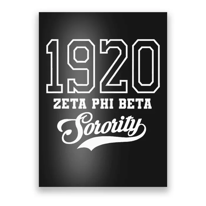 Zeta Phi Beta Sorority Est.1920 Sisterhood Poster