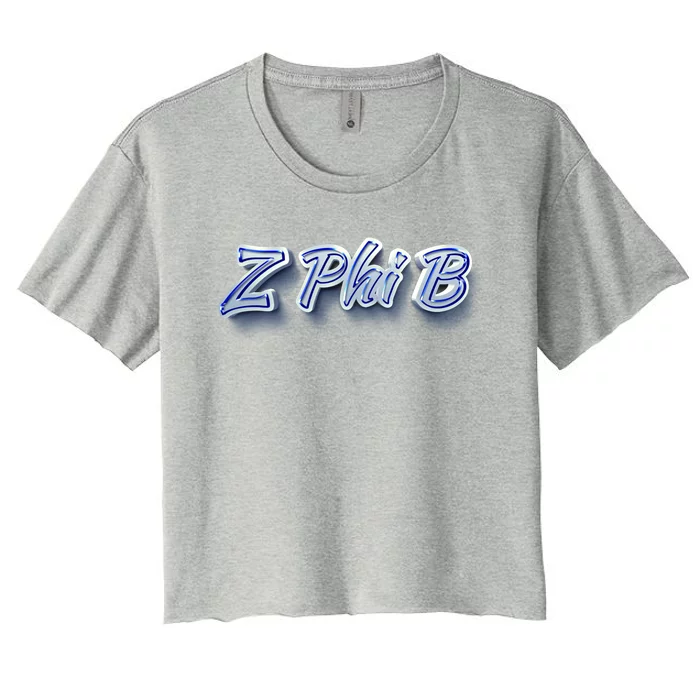 Z Phi B Zeta Meaningful Gift Women's Crop Top Tee