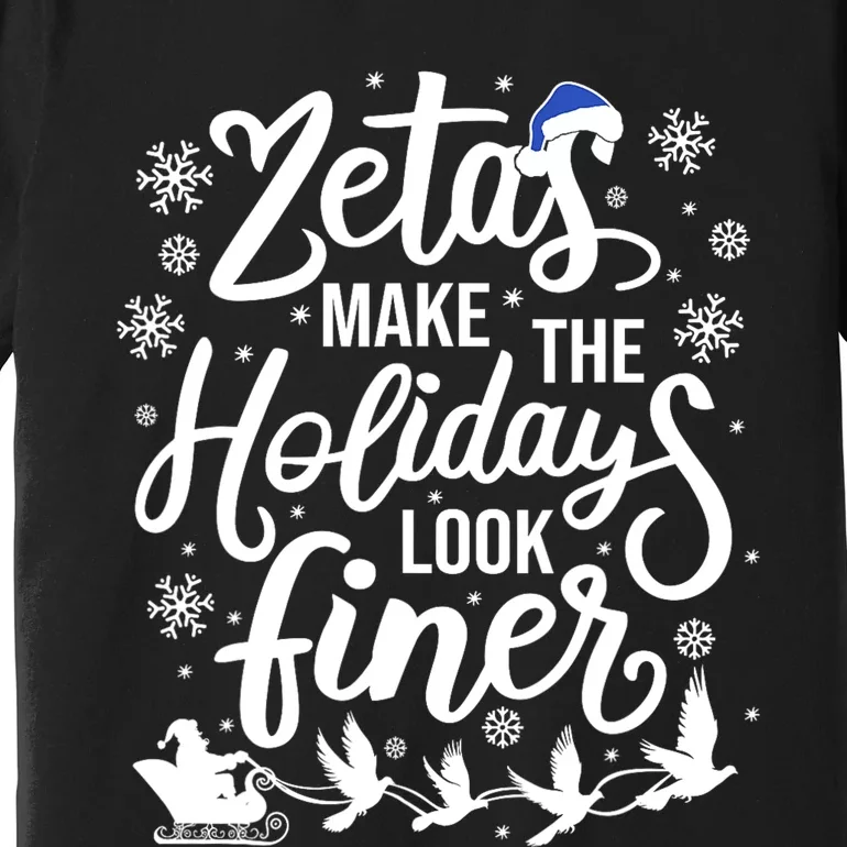 Zeta Phi Beta Sorority Sisterhood Christmas Premium T-Shirt