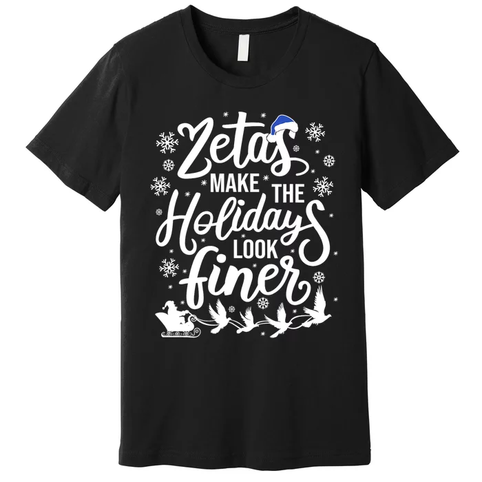 Zeta Phi Beta Sorority Sisterhood Christmas Premium T-Shirt