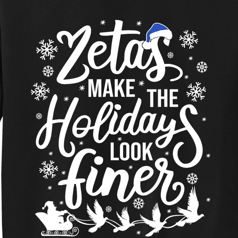 Zeta Phi Beta Sorority Sisterhood Christmas Tall Sweatshirt