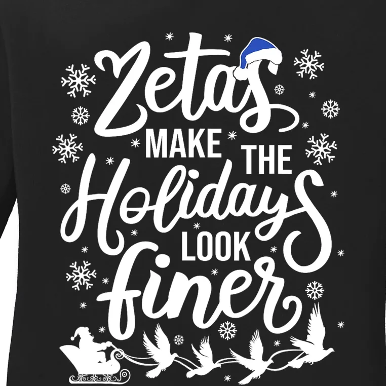 Zeta Phi Beta Sorority Sisterhood Christmas Ladies Long Sleeve Shirt