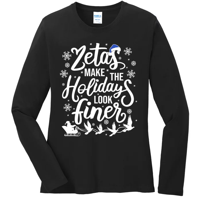 Zeta Phi Beta Sorority Sisterhood Christmas Ladies Long Sleeve Shirt