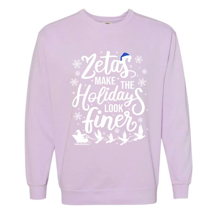 Zeta Phi Beta Sorority Sisterhood Christmas Garment-Dyed Sweatshirt