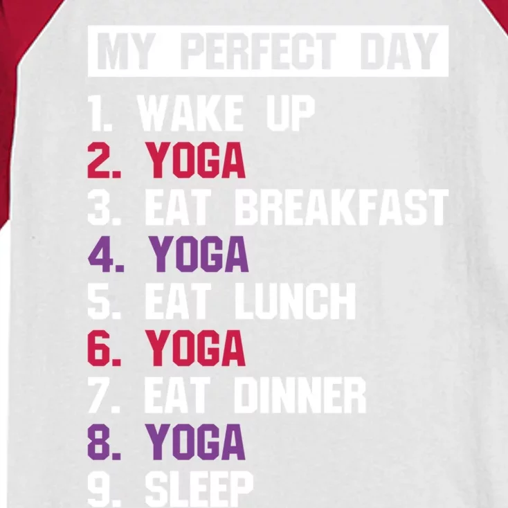 Zen Perfect Day Yoga Meditation Namaste Great Gift Kids Colorblock Raglan Jersey