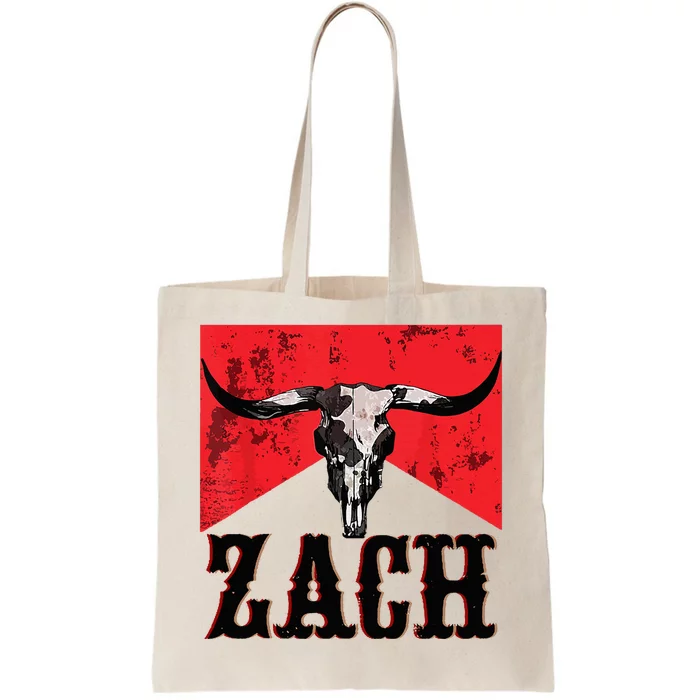 Zach Personalized First Name Country Music Cowboy Tote Bag