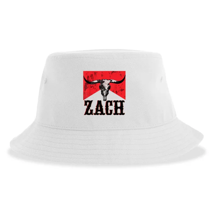 Zach Personalized First Name Country Music Cowboy Sustainable Bucket Hat