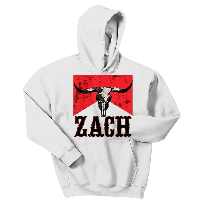 Zach Personalized First Name Country Music Cowboy Kids Hoodie