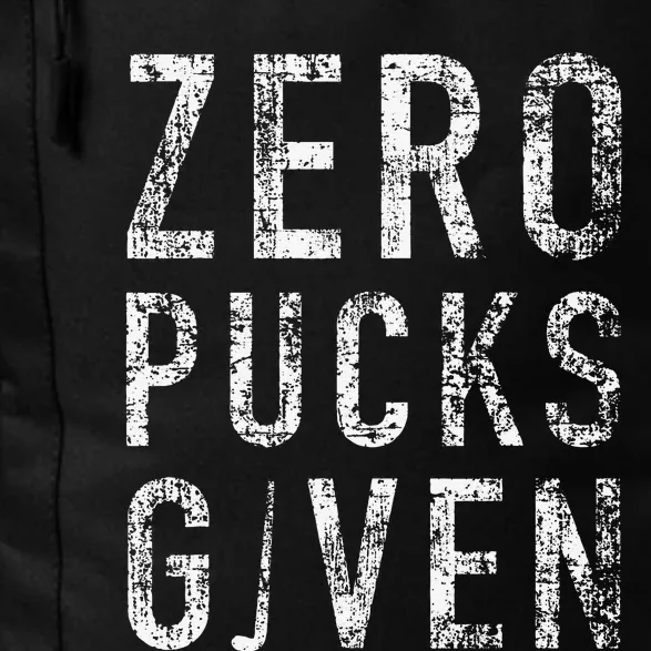 Zero Pucks Given Funny Rude Ice Hockey Daily Commute Backpack