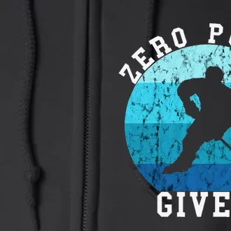 Zero Pucks Given Retro Ocean Water Ice Hockey Player Full Zip Hoodie