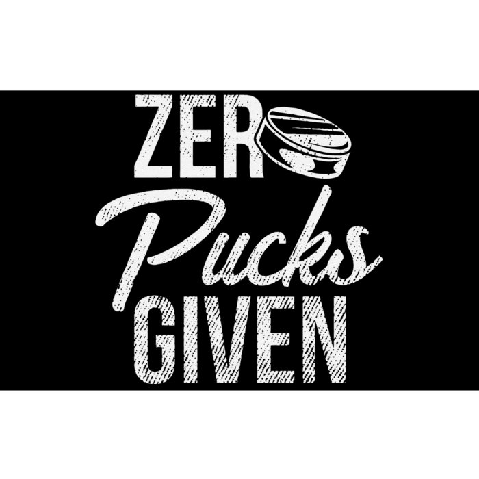 Zero Pucks Given Funny Fan Puck Hockey Player Bumper Sticker