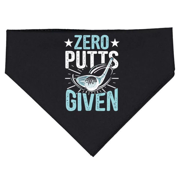 Zero Putts Given Funny Golfing Golf USA-Made Doggie Bandana