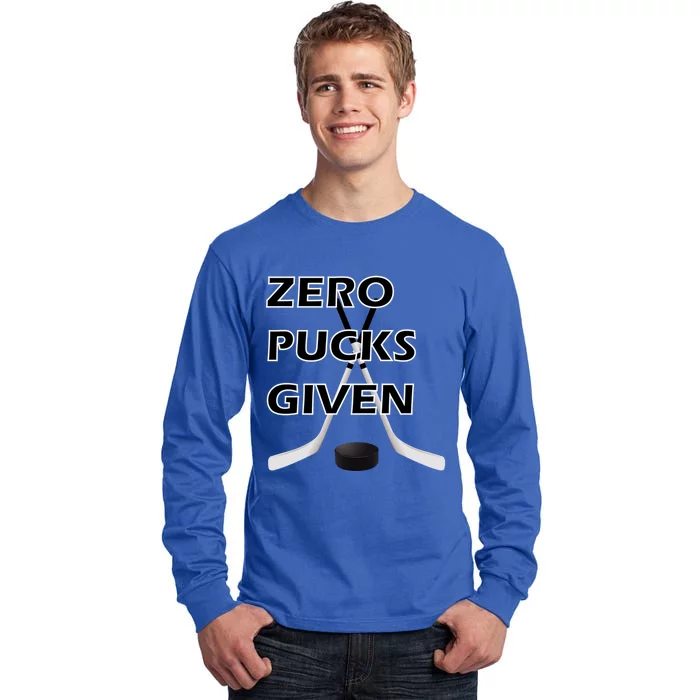 Zero Pucks Given With Stick And Disc Gift Tall Long Sleeve T-Shirt