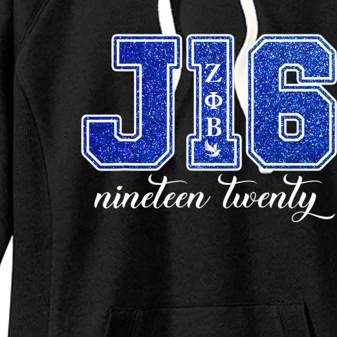 Zeta Phi Sorority Beta Nineteen Twenty 19 20 Line Sisterhood Women's Fleece Hoodie