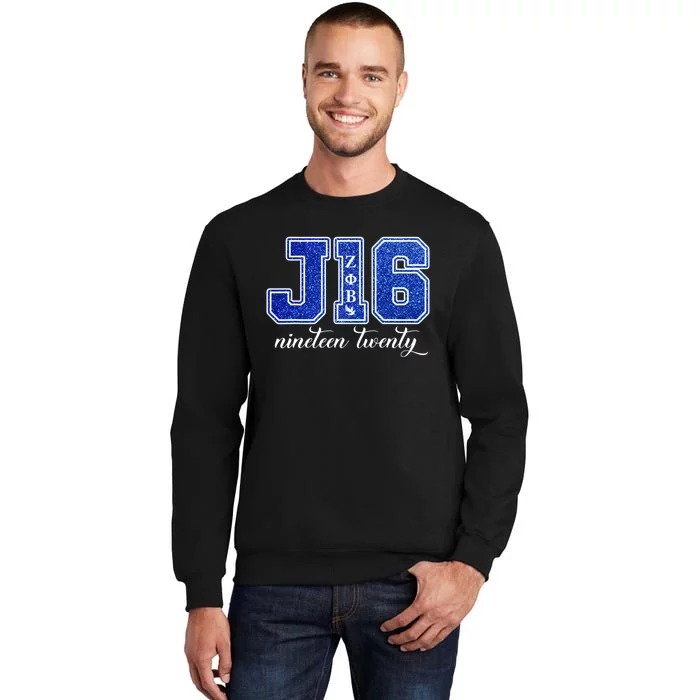 Zeta Phi Sorority Beta Nineteen Twenty 19 20 Line Sisterhood Tall Sweatshirt