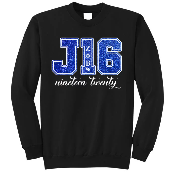 Zeta Phi Sorority Beta Nineteen Twenty 19 20 Line Sisterhood Tall Sweatshirt