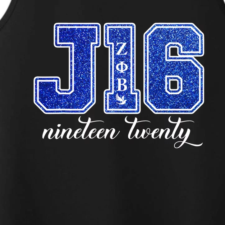 Zeta Phi Sorority Beta Nineteen Twenty 19 20 Line Sisterhood Performance Tank