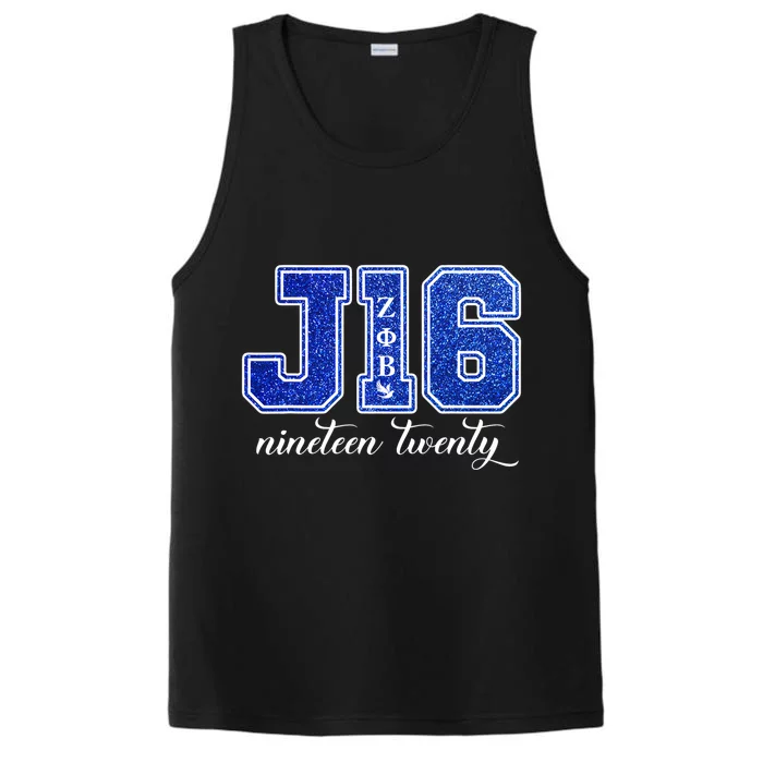 Zeta Phi Sorority Beta Nineteen Twenty 19 20 Line Sisterhood Performance Tank