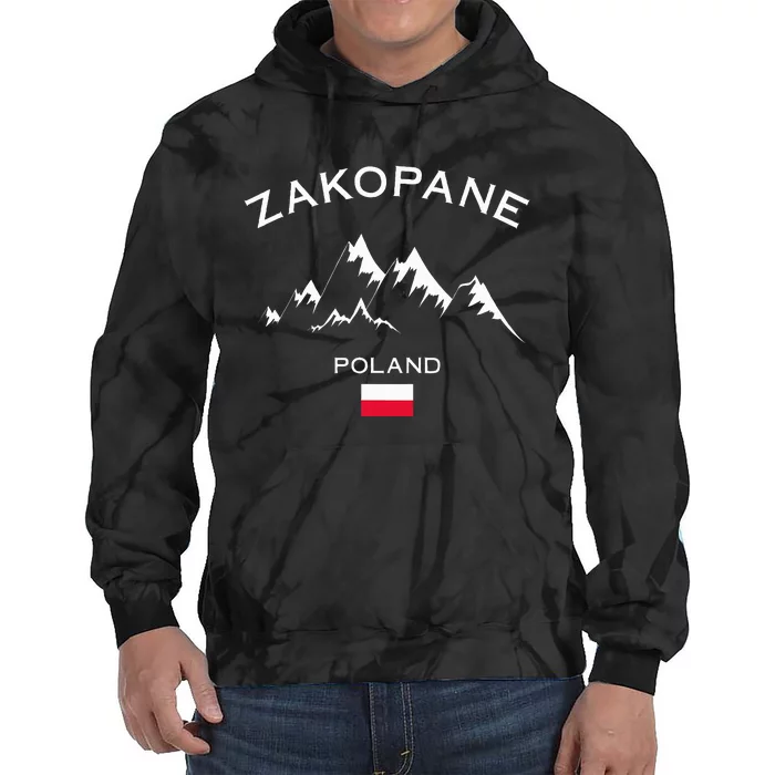 Zakopane Poland Ski Resort Tatra Mountains Skiing Tie Dye Hoodie