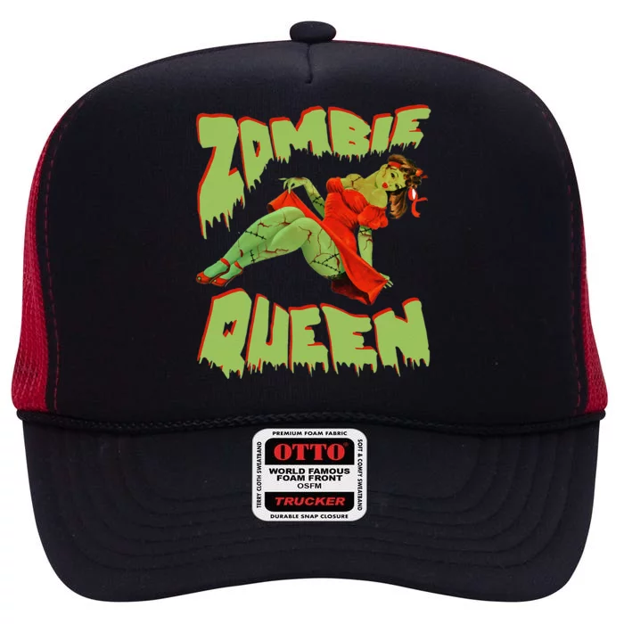 Zombie Pin Up Halloween Queen Cute Costume Apocalypse High Crown Mesh Trucker Hat