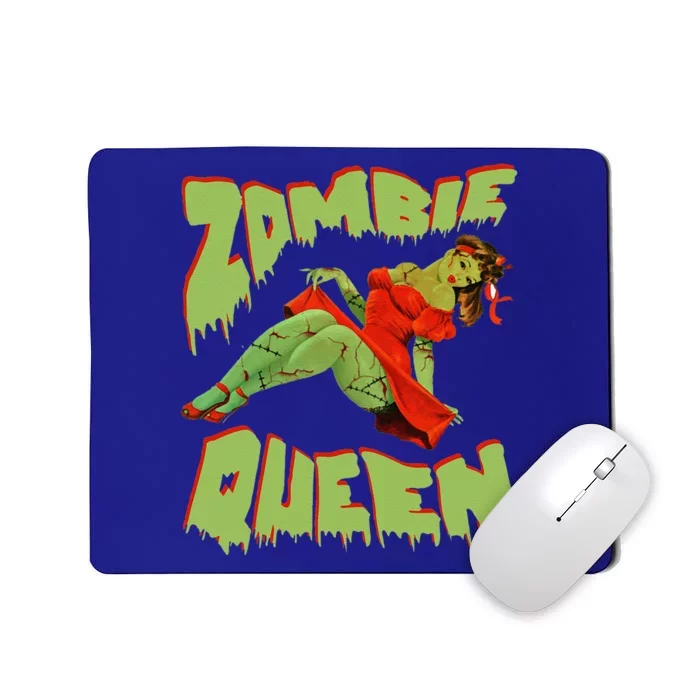 Zombie Pin Up Halloween Queen Cute Costume Apocalypse Mousepad