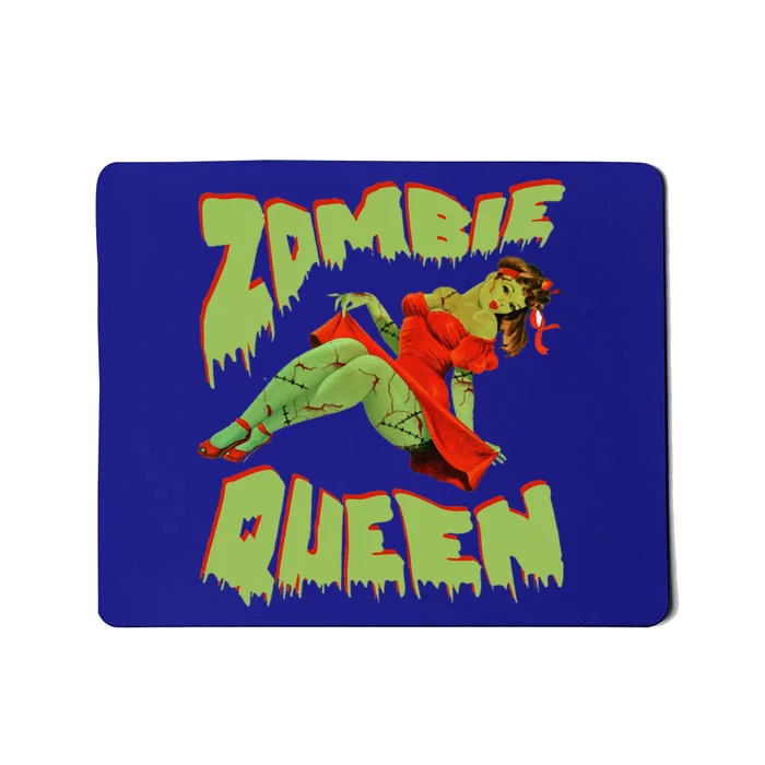 Zombie Pin Up Halloween Queen Cute Costume Apocalypse Mousepad