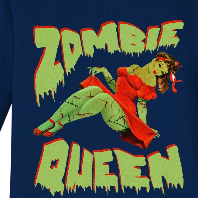 Zombie Pin Up Halloween Queen Cute Costume Apocalypse Baby Long Sleeve Bodysuit