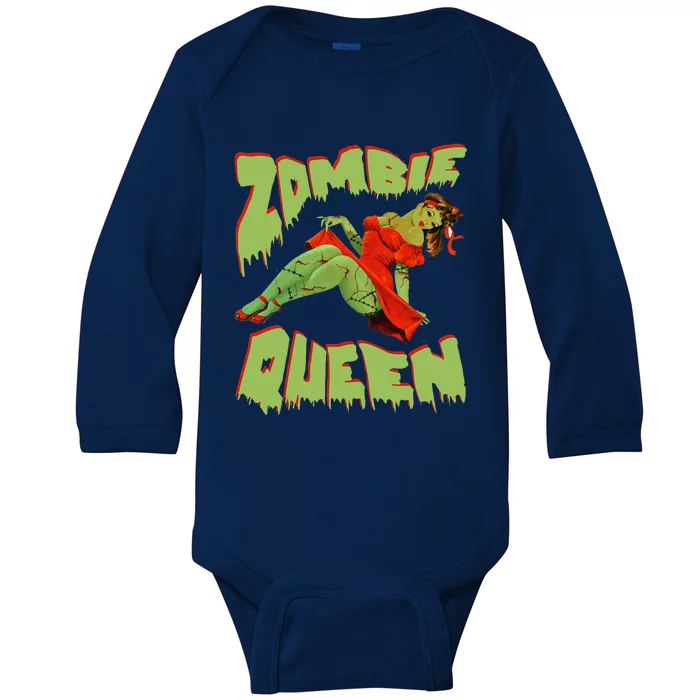 Zombie Pin Up Halloween Queen Cute Costume Apocalypse Baby Long Sleeve Bodysuit