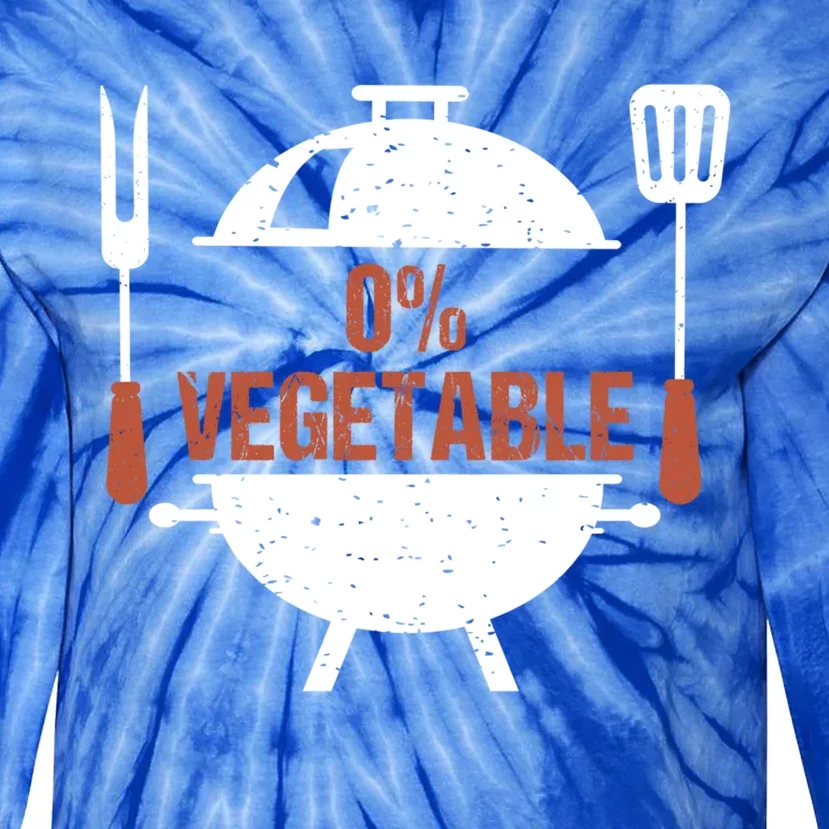 Zero Percent Vegetable Bbq Grill Barbecue Gift Tie-Dye Long Sleeve Shirt