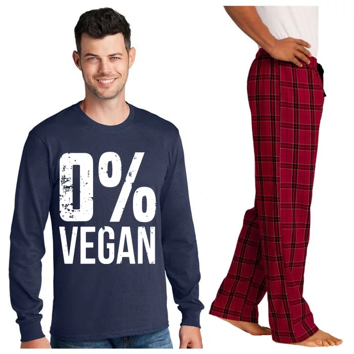 Zero Percent Vegan Funny BBQ Carnivore Meat Eater Long Sleeve Pajama Set