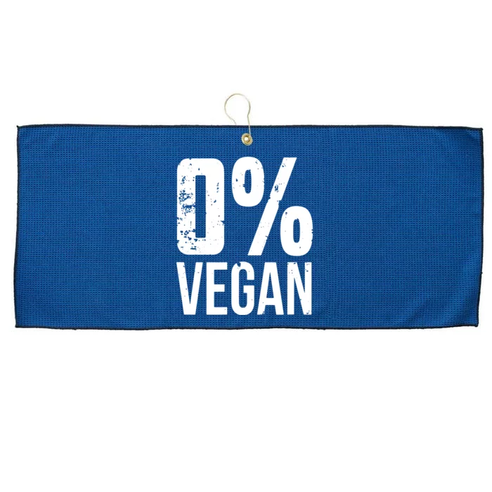 Zero Percent Vegan Funny BBQ Carnivore Meat Eater Large Microfiber Waffle Golf Towel