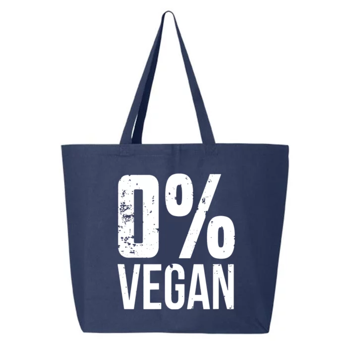 Zero Percent Vegan Funny BBQ Carnivore Meat Eater 25L Jumbo Tote