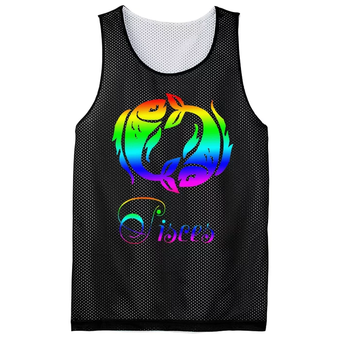 Zodiac Pisces Mesh Reversible Basketball Jersey Tank