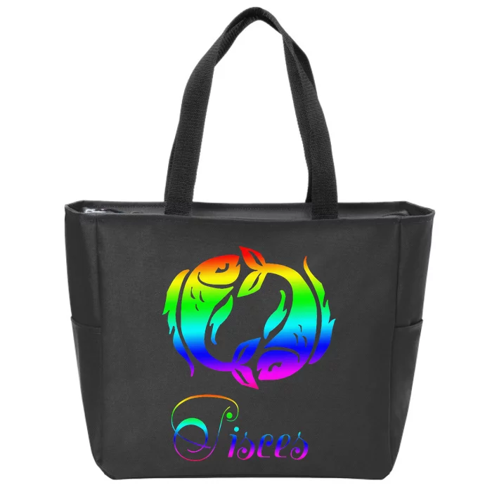 Zodiac Pisces Zip Tote Bag