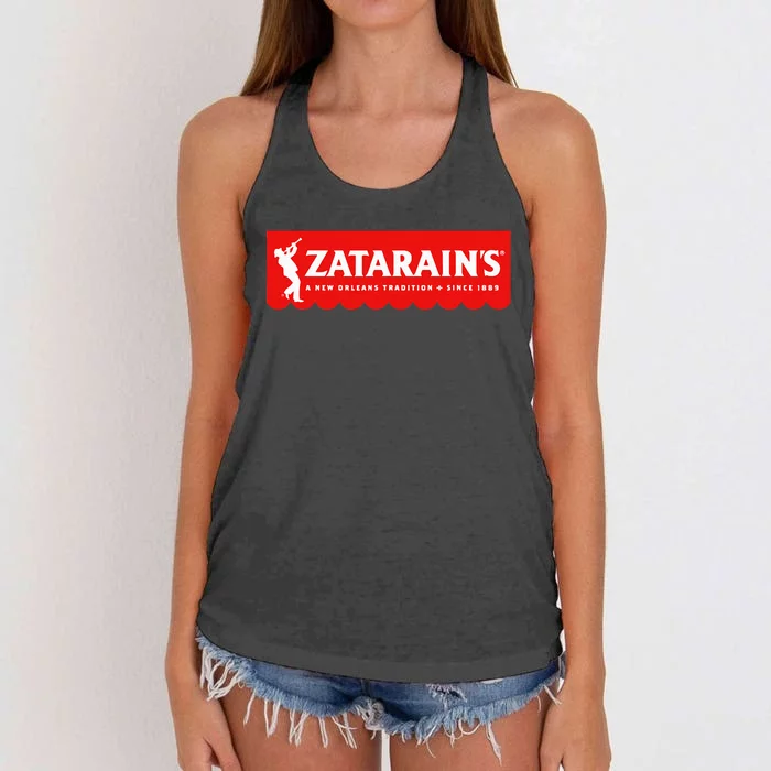 ZatarainS Primary Women's Knotted Racerback Tank