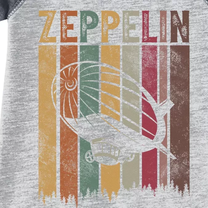 Zeppelin Retro 70s 80s Dirigible Airship Zepelin Zepplin Infant Baby Jersey Bodysuit