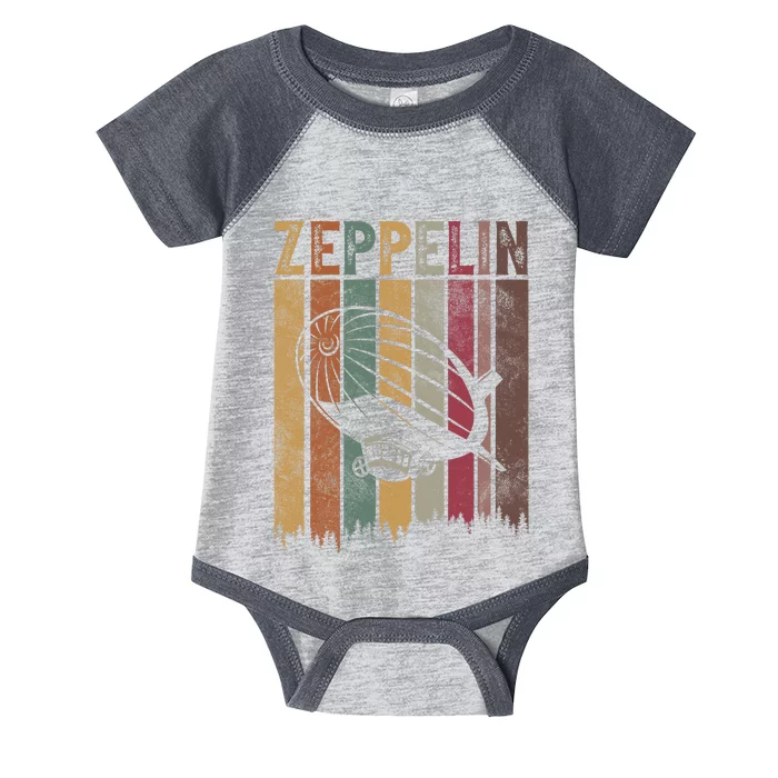 Zeppelin Retro 70s 80s Dirigible Airship Zepelin Zepplin Infant Baby Jersey Bodysuit