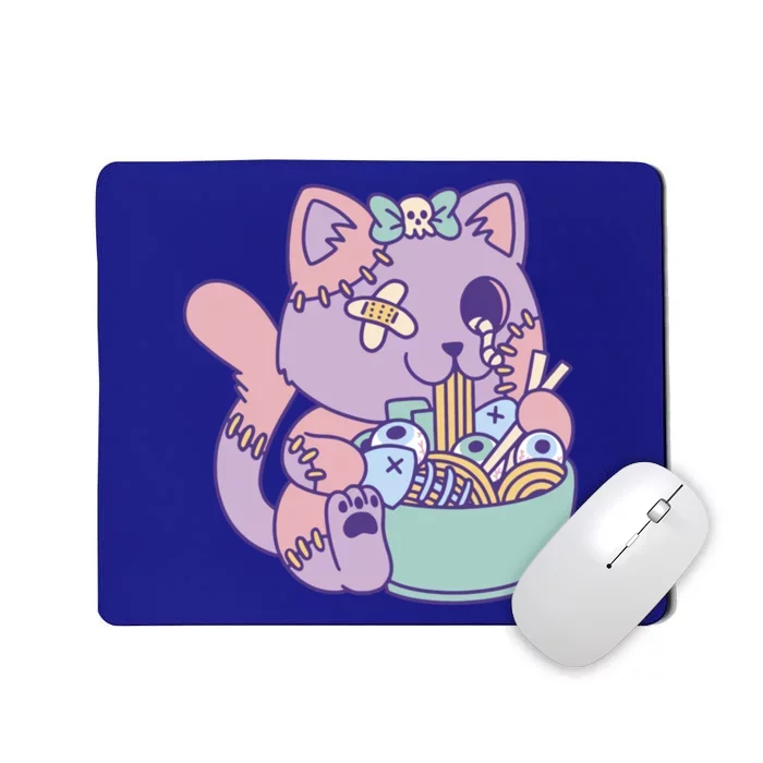 Zombie Ra Cat Witchy Witch Vibes Horror Funny Pastel Goth Gift Mousepad