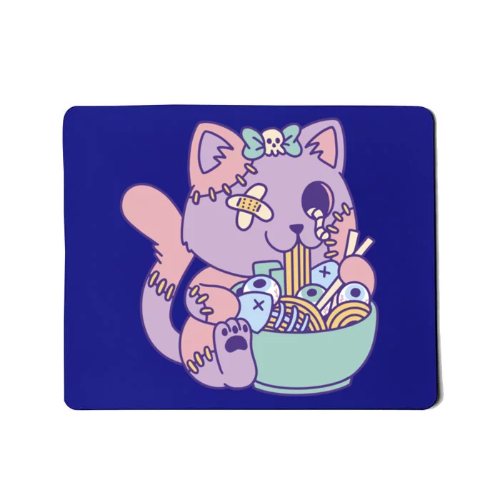 Zombie Ra Cat Witchy Witch Vibes Horror Funny Pastel Goth Gift Mousepad