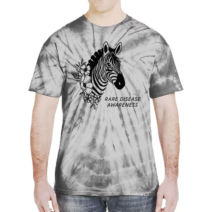 Zebra Rare Disease Awareness Rare Disease Tie-Dye T-Shirt