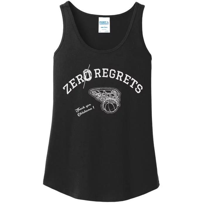 Zero Regrets Thank You Oklahoma Ladies Essential Tank