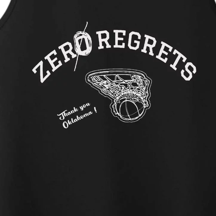 Zero Regrets Thank You Oklahoma Performance Tank