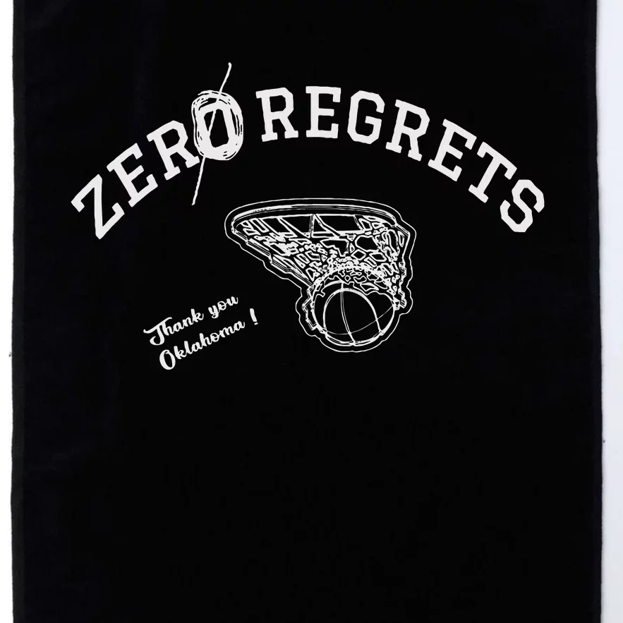 Zero Regrets Thank You Oklahoma Platinum Collection Golf Towel