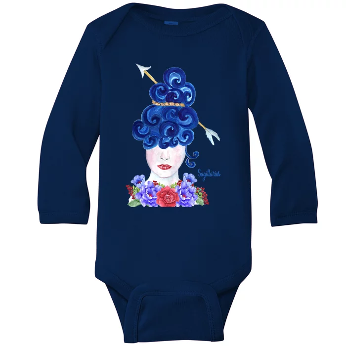 Zodiac Sagittarius Astrology The Archer Fire Gift Baby Long Sleeve Bodysuit