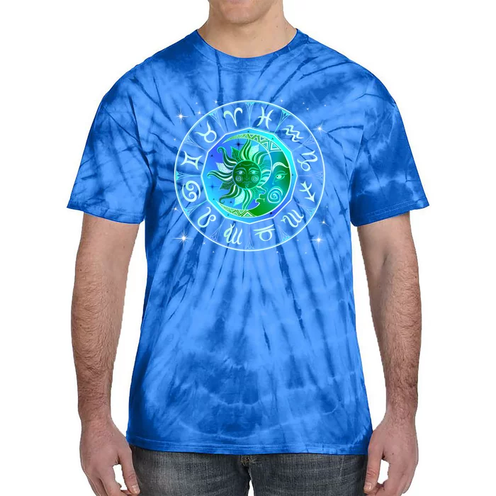 Zodiac Signs Astrology Horoscope Wheel Great Gift Tie-Dye T-Shirt