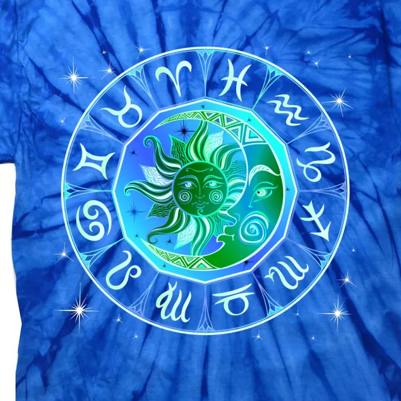 Zodiac Signs Astrology Horoscope Wheel Great Gift Tie-Dye T-Shirt