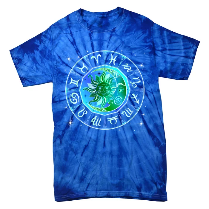 Zodiac Signs Astrology Horoscope Wheel Great Gift Tie-Dye T-Shirt