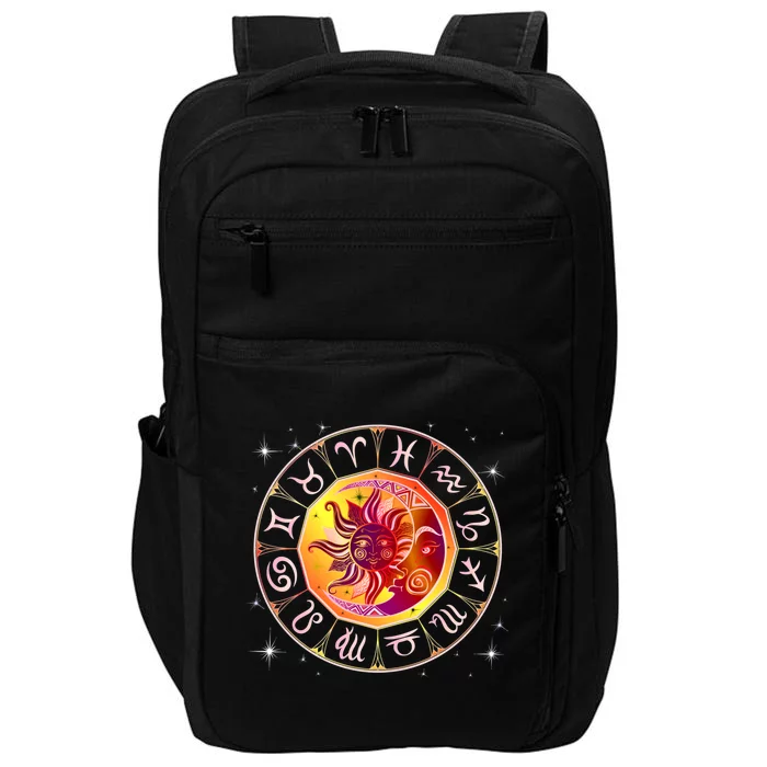 Zodiac Sign Astrology Horoscope Wheel Cool Gift Impact Tech Backpack