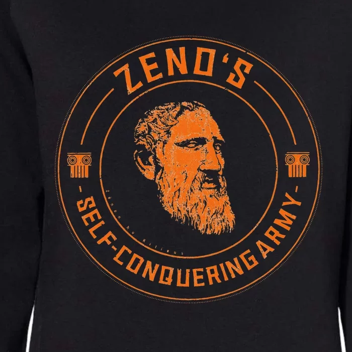 Zeno's SelfConquering Army Stoic Philosophy Stoicism Womens California Wash Sweatshirt