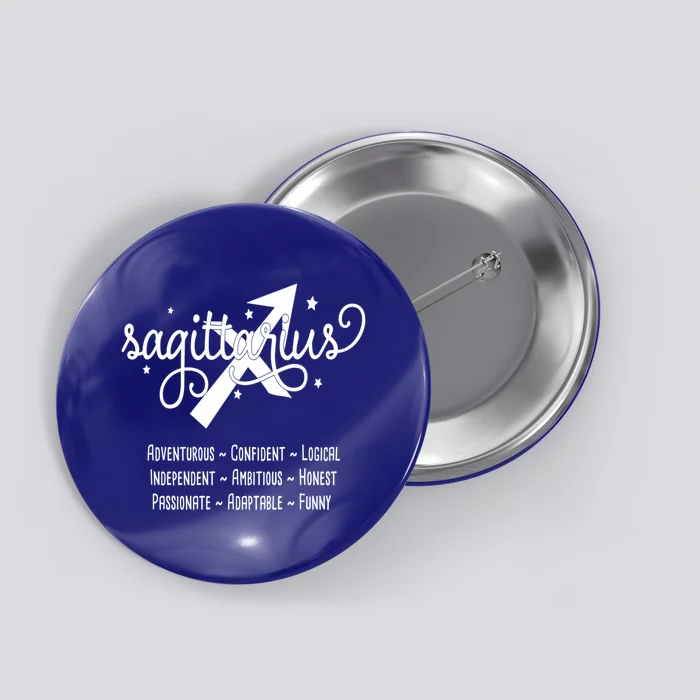 Zodiac Sagittarius Characteristics Gift Button